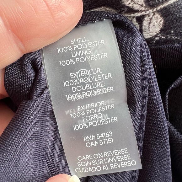 Tommy Hilfiger Women's Floral Print Fit & Flare Dress Blue Size 4 - Picture 11 of 13